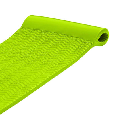 Texas Recreation Serenity 70" Foam Mat Raft Lounger Pool Float, Green (2 Pack)