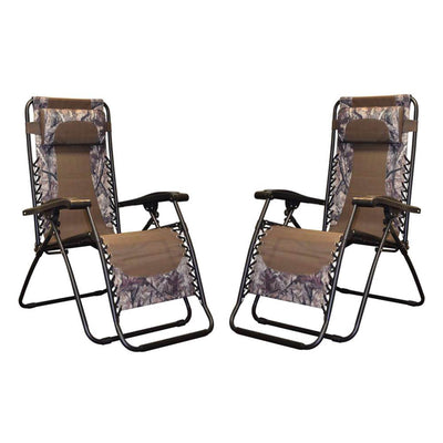 Caravan Canopy Infinity Zero Gravity Steel Frame Patio Deck Chair (2 Pack) - VMInnovations