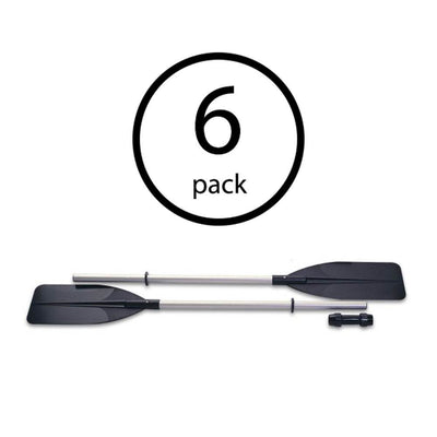 Intex Pair of Dual Purpose 48-96" Kayak Paddles & Inflatable Boat Oar (6 Pack)