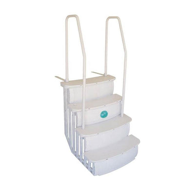 Main Access iStep Above Ground Swimming Pool Deck Step Ladders (2 Pack) + Mat