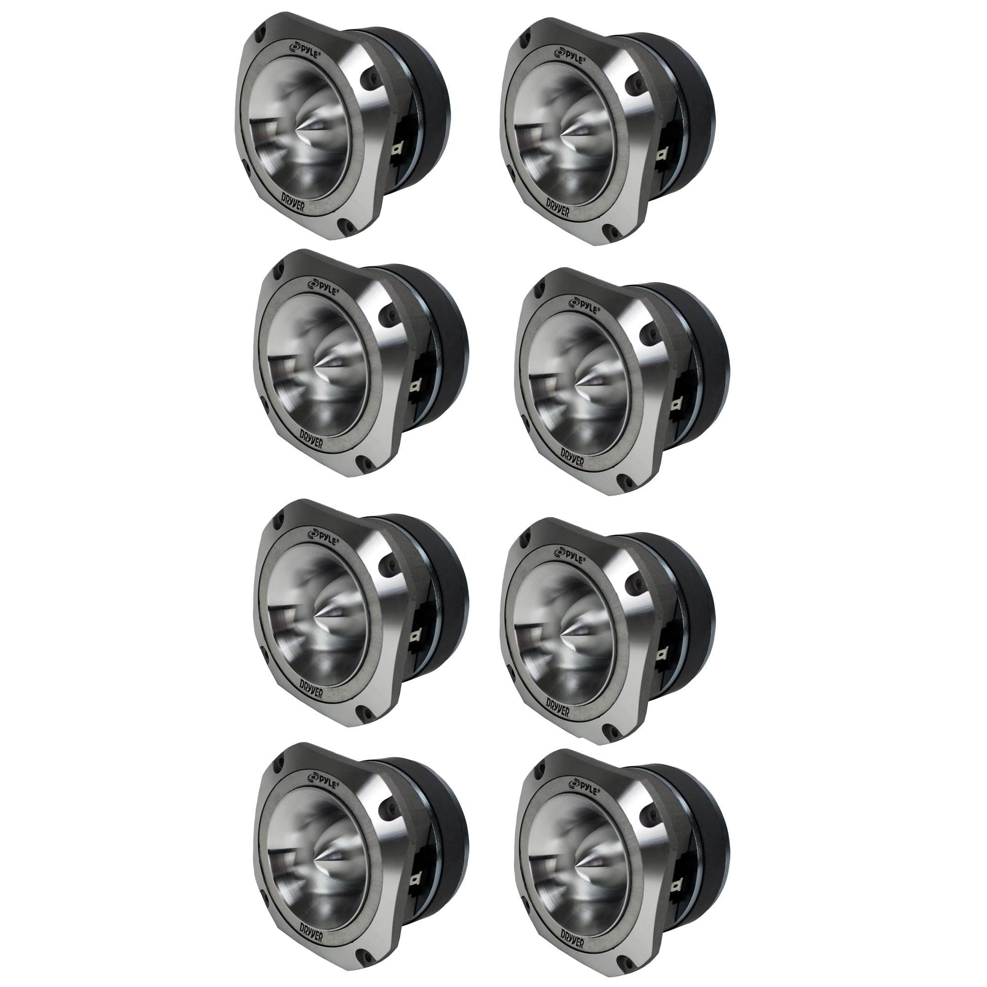 PYLE PDBT3 1.5 Inch 500 Watt 4-Ohm Titanium Super Car Audio Tweeter (8 Pack) - VMInnovations