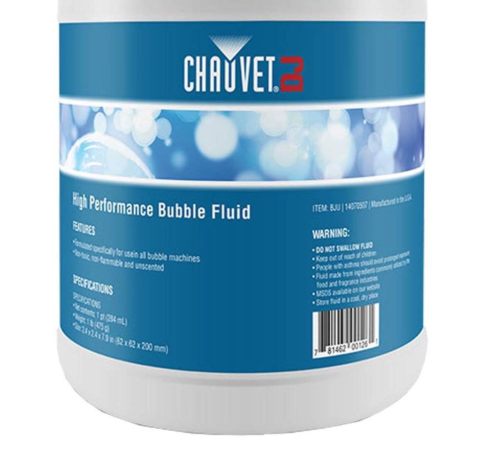 American DJ Portable Bubble Machine & Chauvet Unscented Bubble Fluid (2 Pack)