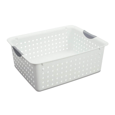 Sterilite Set of Ultra Plastic Storage Baskets, 12 Small, 12 Medium, and 6 Large - VMInnovations