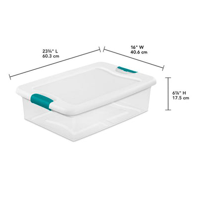 Sterilite 64 Qt Plastic Stacking Container, 6 Pack & 32 Qt Storage Boxes, 6 Pack - VMInnovations