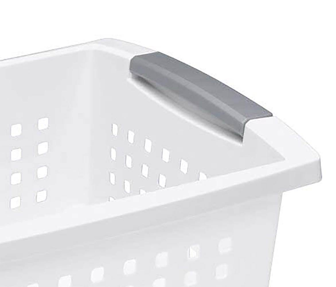 Sterilite Large Ultra Storage Organizer Basket (6 Pack) + Stacking Bins (6 Pack)