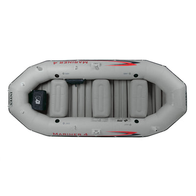 Intex Mariner 4-Person Inflatable River Lake Dinghy Boat and Oars Set (2 Pack) - VMInnovations