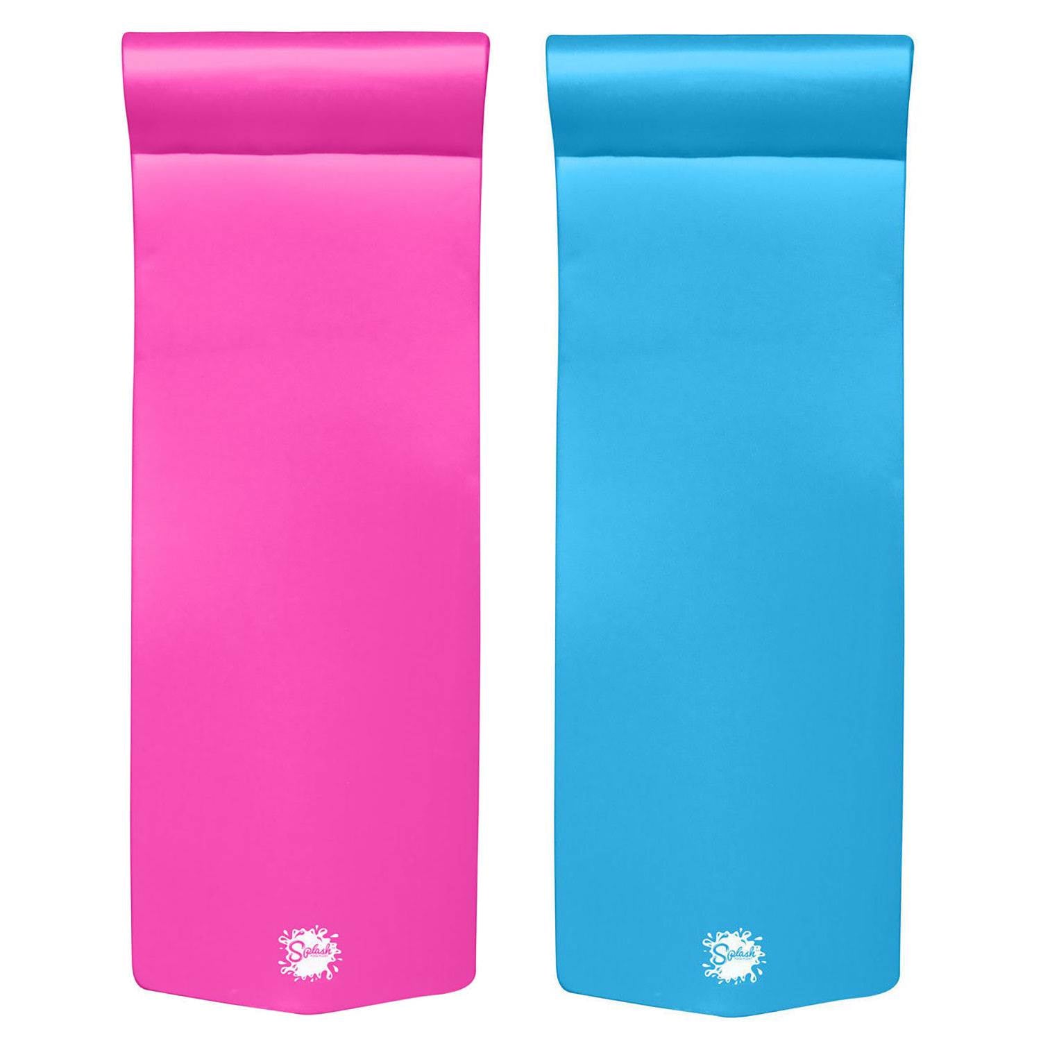 TRC Recreation Splash 70" Foam Lounger Pool Raft, Flamingo Pink with Blue Float - VMInnovations