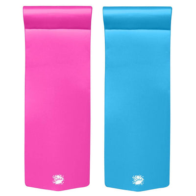 TRC Recreation Splash 70" Foam Lounger Pool Raft, Flamingo Pink with Blue Float - VMInnovations