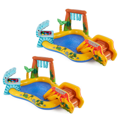 Intex 8ft x 6.25 x 43in Dinosaur Play Center Inflatable Swimming Pool (2 Pack)
