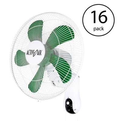 Hydrofarm Active Air 16-Inch Mountable 90-Degree Oscillating Grow Fan (16 Pack)
