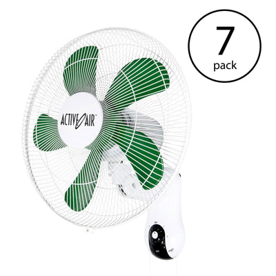 Hydrofarm Active Air 16-Inch Mountable 90-Degree Oscillating Grow Fan (7 Pack)