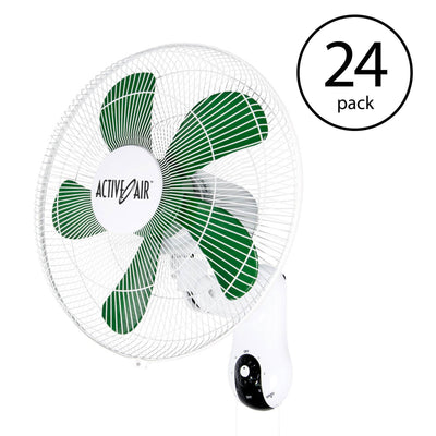 Hydrofarm Active Air 16-Inch Mountable 90-Degree Oscillating Grow Fan (24 Pack)