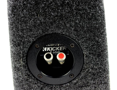 Kicker TCompS 600W Thin Mount Subwoofer & Box (2 Pack) (Certified Refurbished)