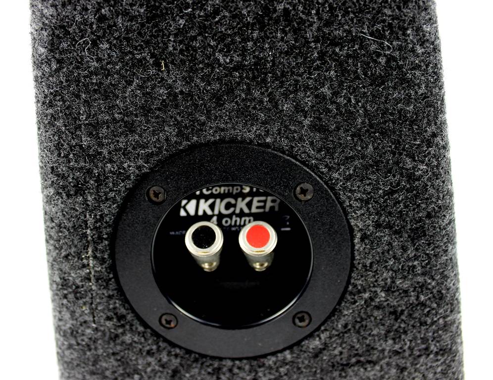 Kicker TCompS 600W Thin Mount Subwoofer & Box (2 Pack) (Certified Refurbished)