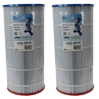Unicel UHD-SR70 72 Sq Ft 4 Oz Media Pool Filter Cartridge, 195 Pleats (2 Pack) - VMInnovations