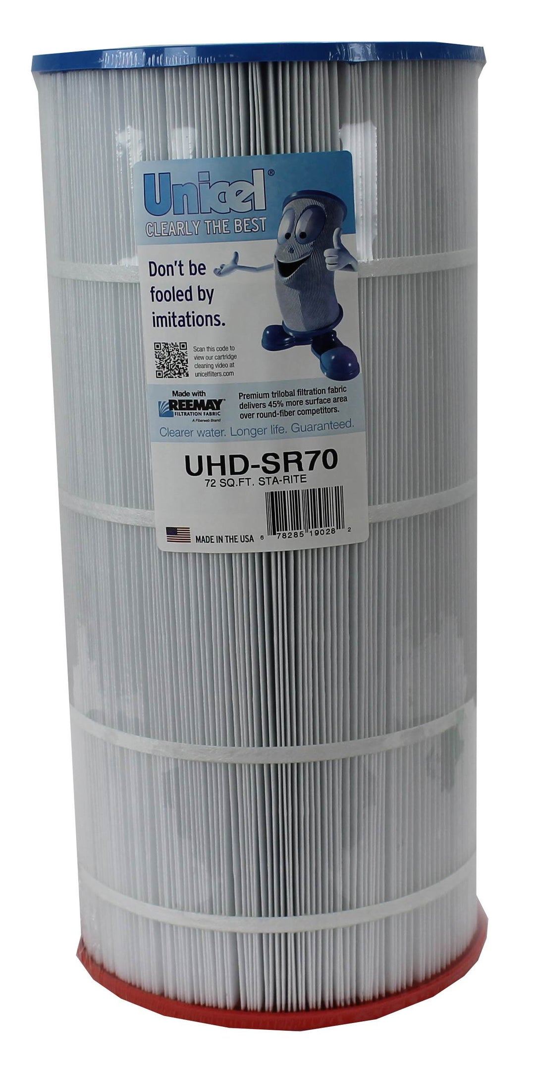 Unicel UHD-SR70 72 Sq Ft 4 Oz Media Pool Filter Cartridge, 195 Pleats (2 Pack)