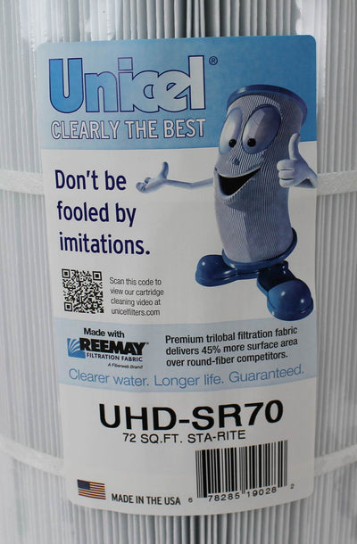 Unicel UHD-SR70 72 Sq Ft 4 Oz Media Pool Filter Cartridge, 195 Pleats (2 Pack) - VMInnovations