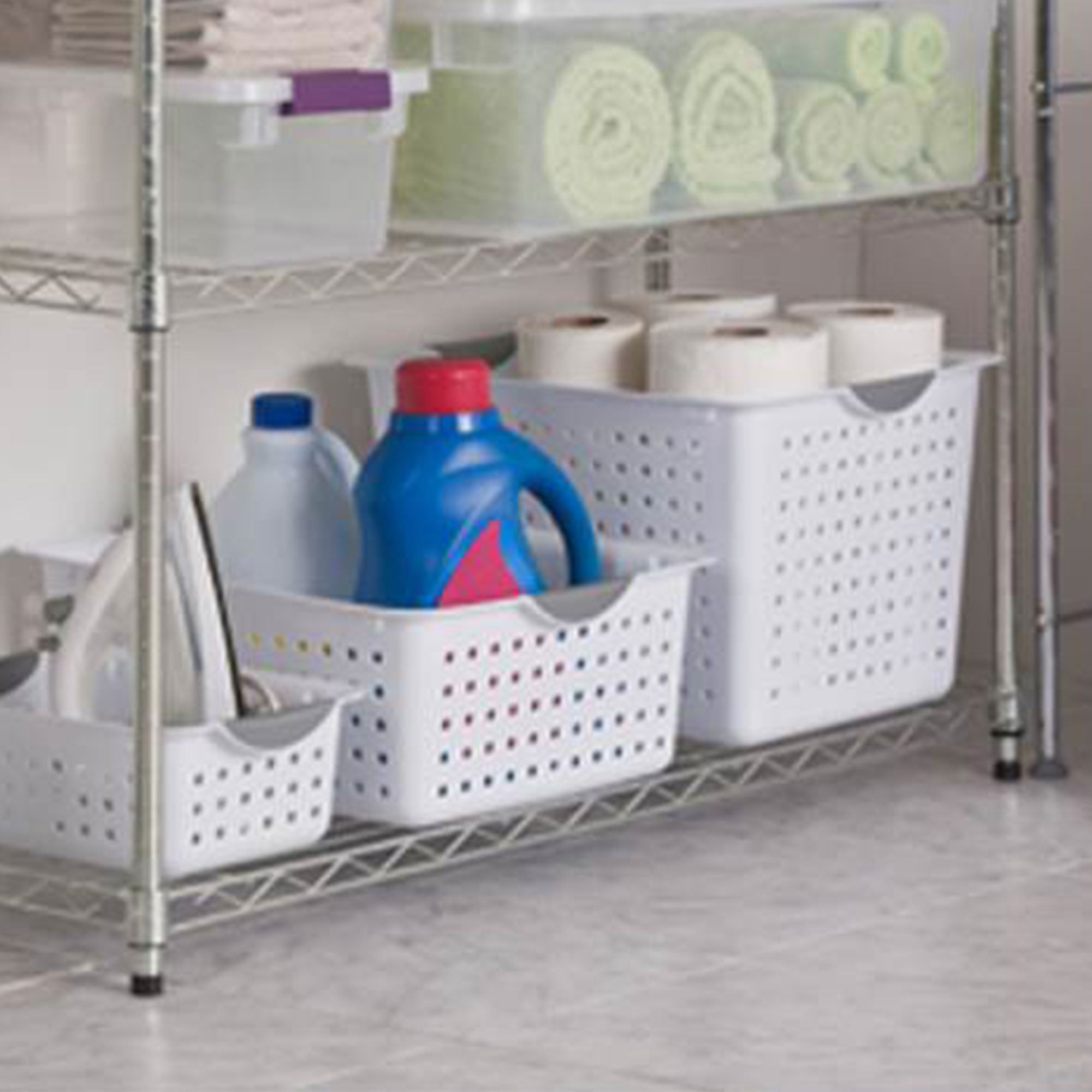 Sterilite Ultra Storage Bin Basket in Size Deep (12 Pack) and Large (6 Pack)