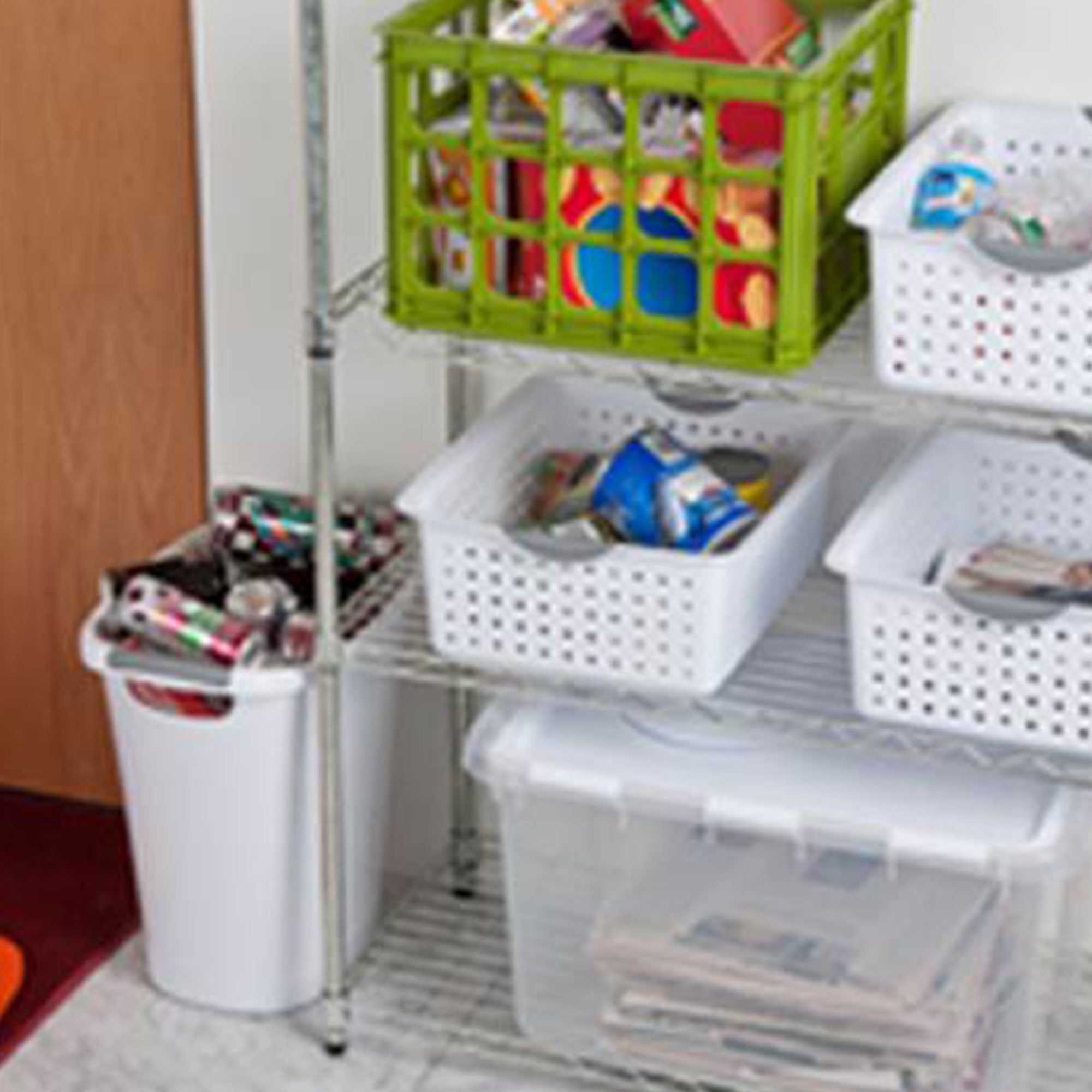Sterilite Ultra Storage Bin Basket in Size Deep (12 Pack) and Large (6 Pack)