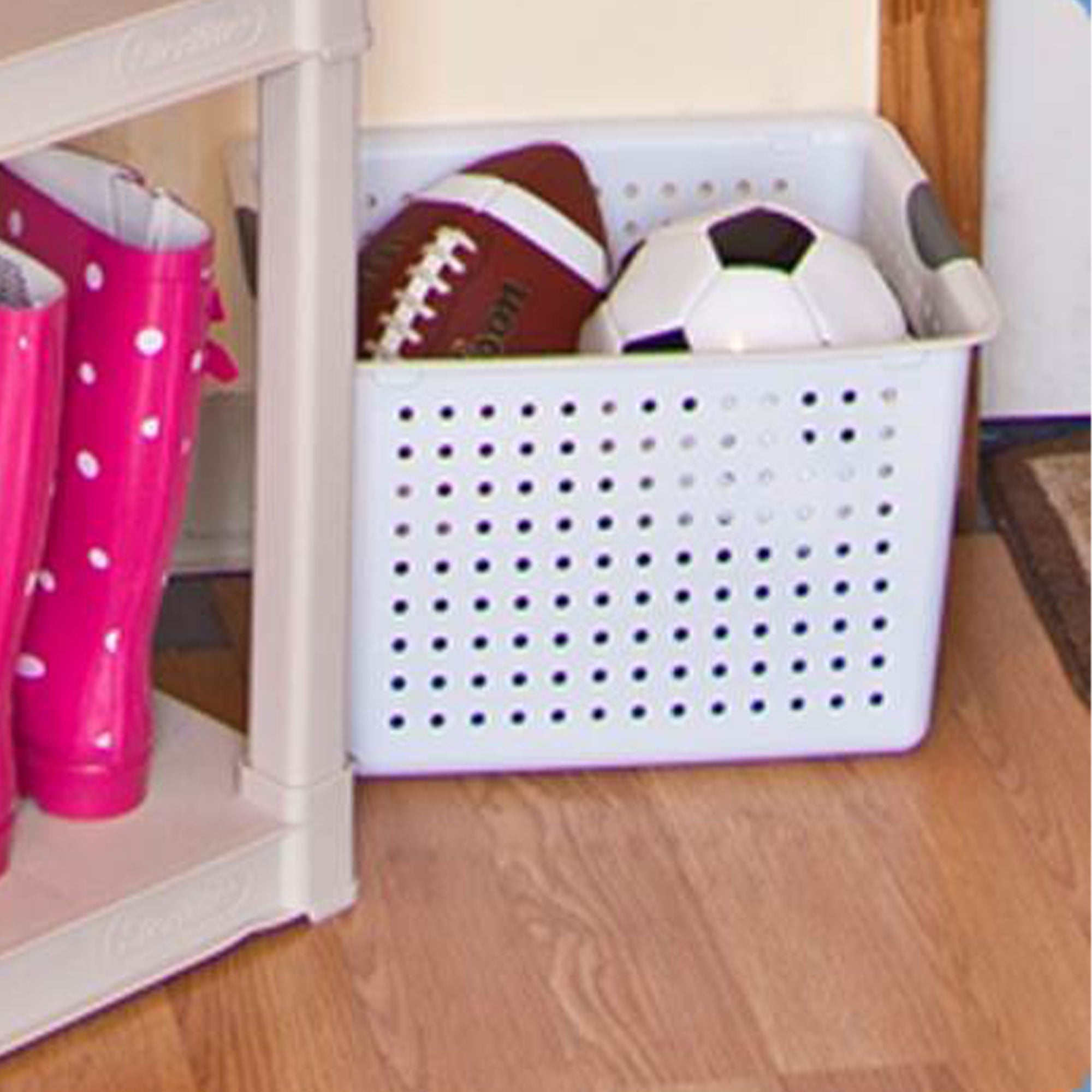 Sterilite Ultra Storage Bin Basket in Size Deep (12 Pack) and Large (6 Pack)