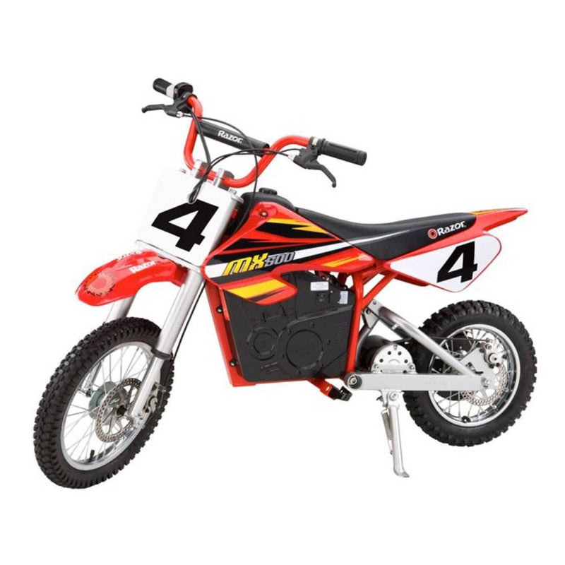 Razor MX500 Dirt Rocket 36V Electric Toy Motocross Dirt Bike, Red (2 Pack)