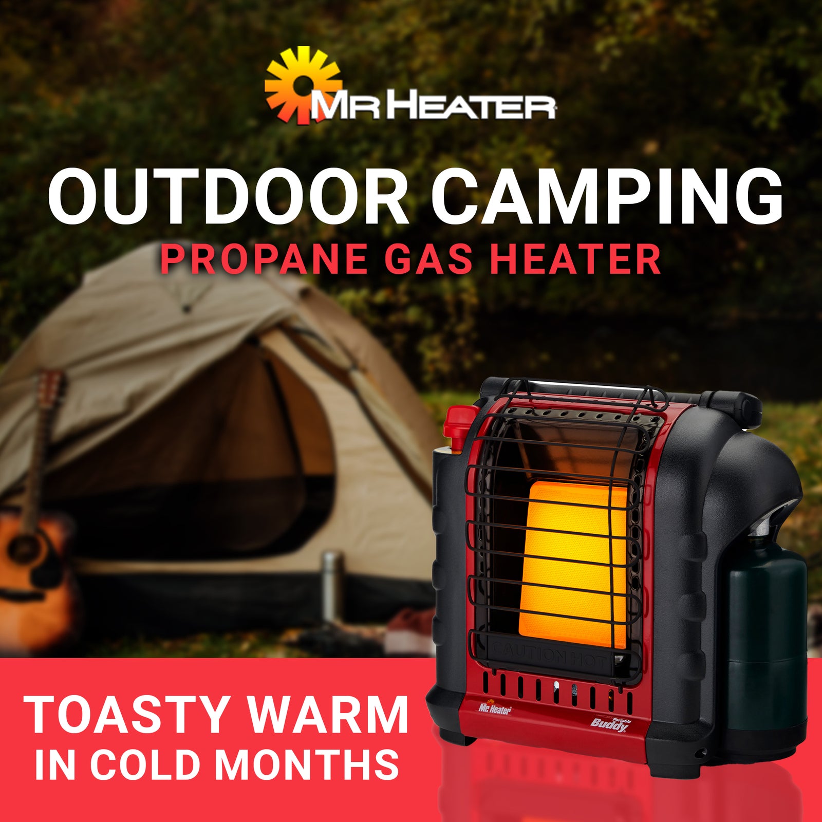 Mr. Heater Portable Buddy Outdoor Camping, Hunting Propane Gas Heater, (2 Pack) - VMInnovations