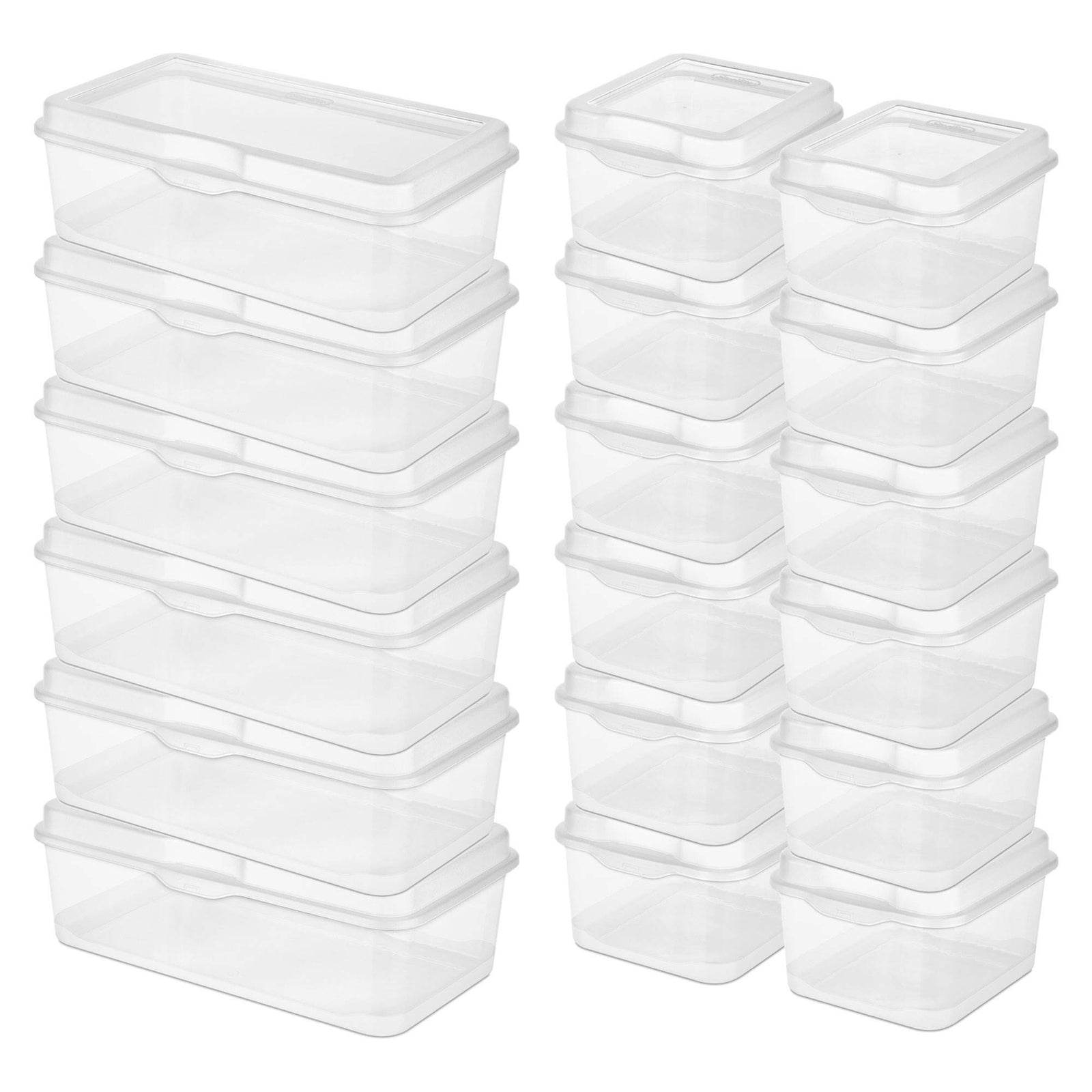 Sterilite Large Latching Storage Box, 6 Pack, and Small Latching Storage Box, 12 Pack - VMInnovations