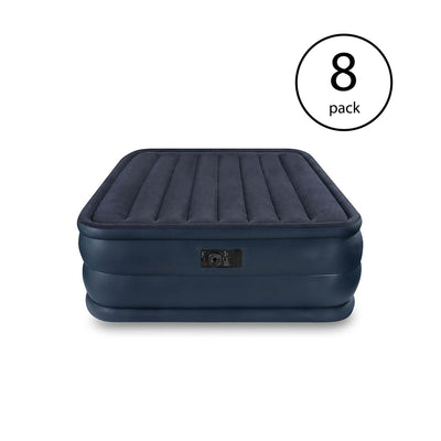 Intex Queen Downy Inflatable Indoor Air Mattress Bed w/ Built-In Pump (8 Pack)