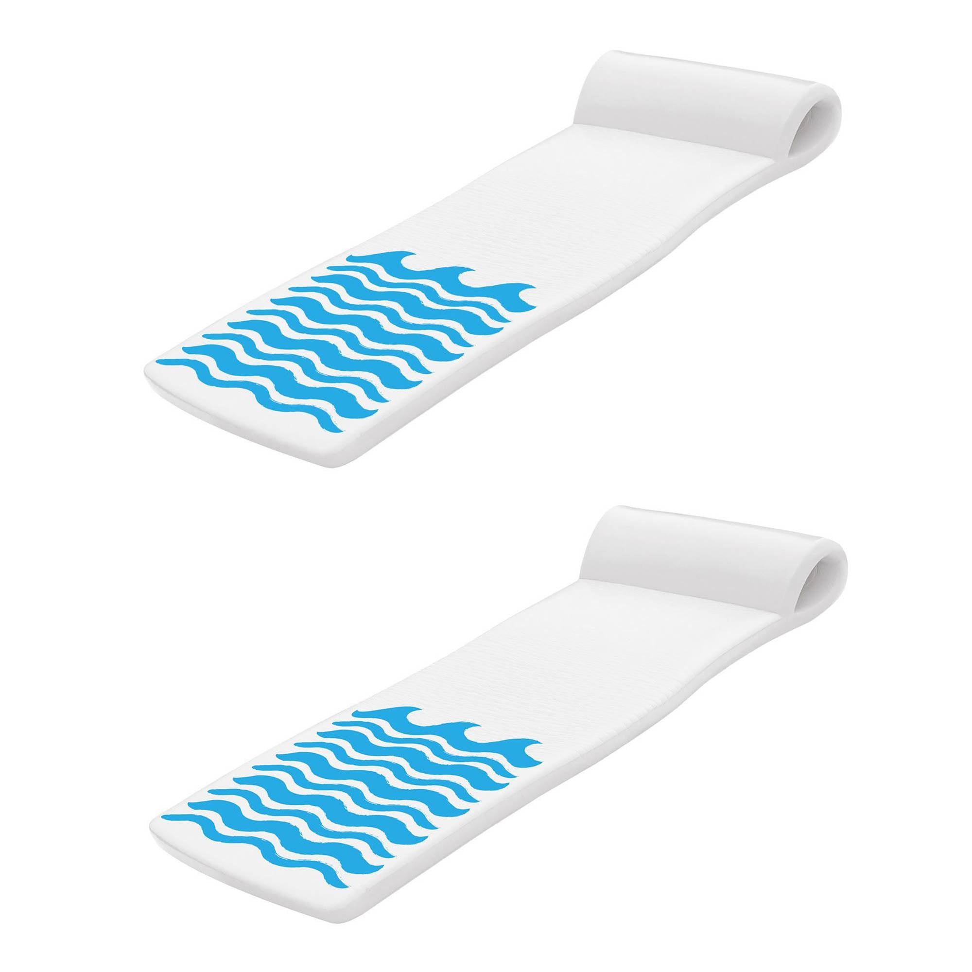 TRC Recreation Sunsation 70" Foam Raft Lounger Pool Float, Blue Wave (2 Pack)