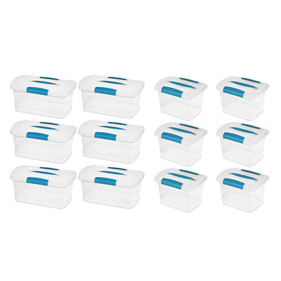 Sterilite Small Clear File Boxes (6 Pack) + Medium Clear File Boxes (6 Pack)