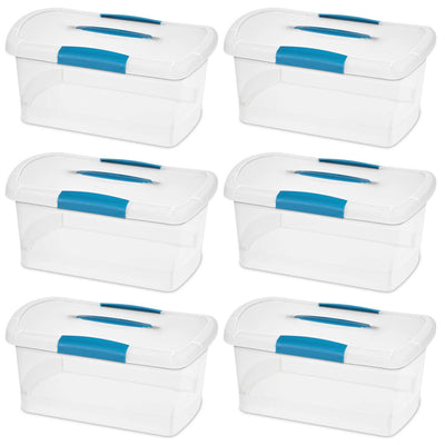 Sterilite Small Clear File Boxes (6 Pack) + Medium Clear File Boxes (6 Pack)