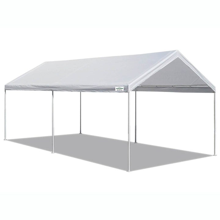 Caravan Canopy Domain 10x20 Ft. Straight Instant Canopy Tent Set, White (3 Pack)