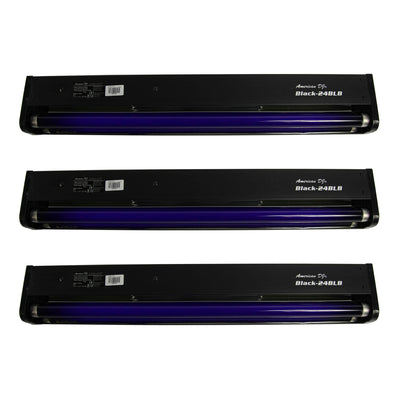 American DJ 24 Inch 20W Black Light Tube And Fixture For DJ Set/Party (3 Pack) - VMInnovations