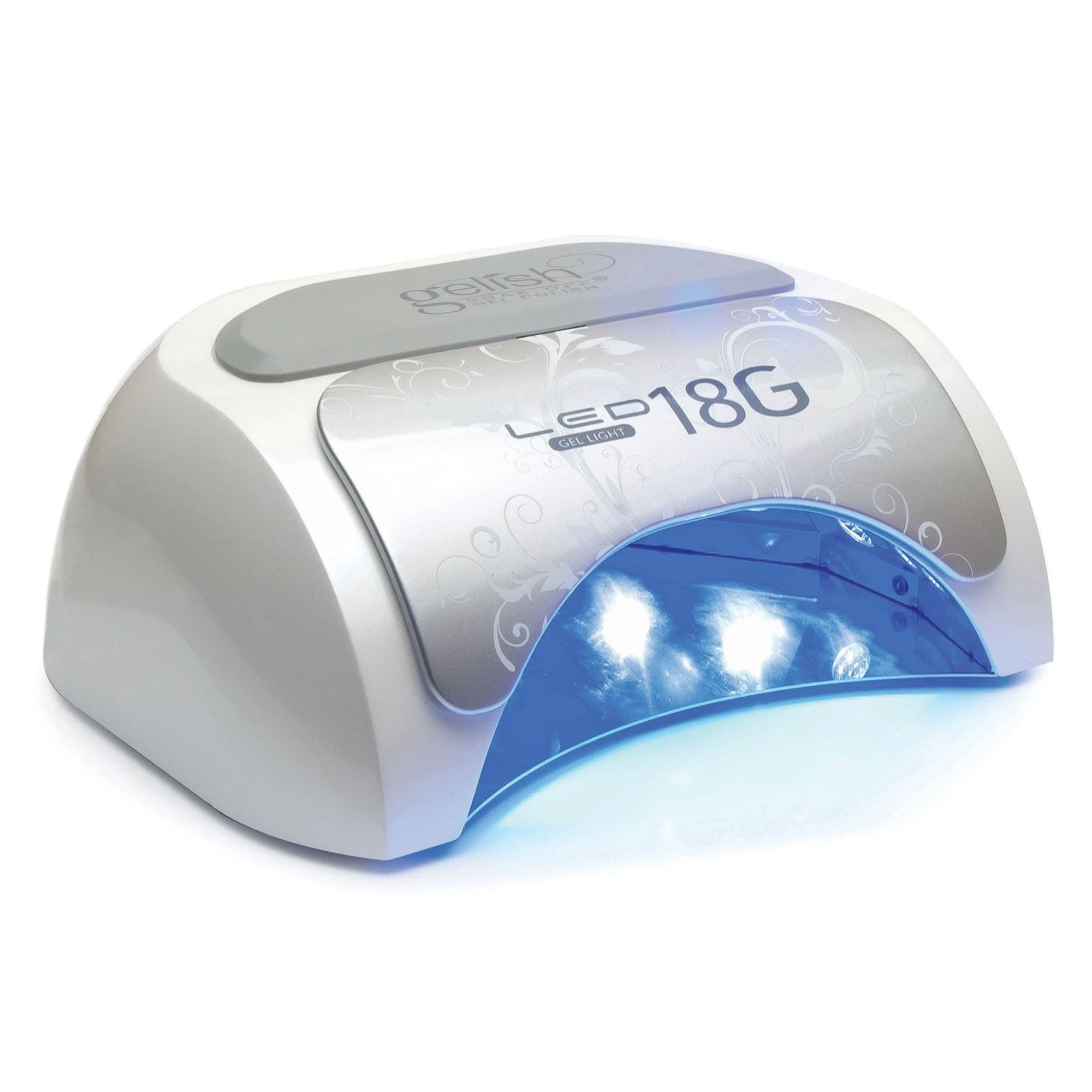 Gelish 18G Gel LED Light + Mini Basix Gel Nail Polish Kit + 6 Pack Gel Polish - VMInnovations