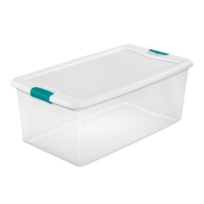 Sterilite 106 Quart Plastic Storage Container (4 Pack) and 64 Quart Box (6 Pack)