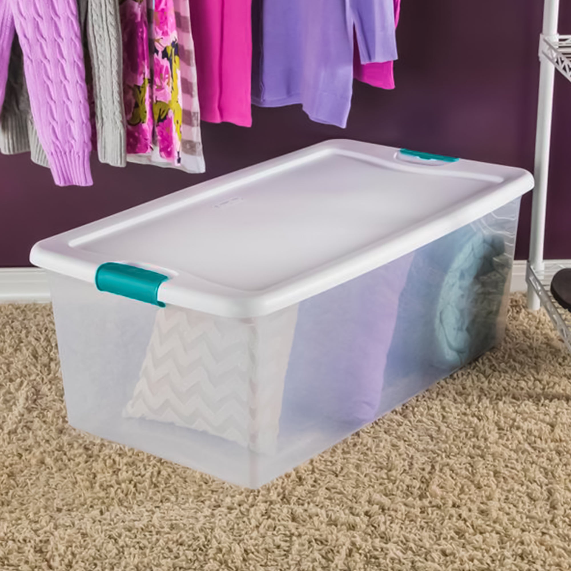 Sterilite 106 Quart Plastic Storage Container (4 Pack) and 64 Quart Box (6 Pack) - VMInnovations