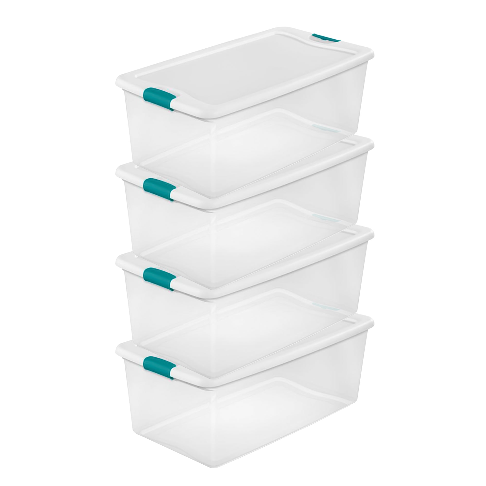Sterilite 106 Quart Plastic Storage Container (4 Pack) and 64 Quart Box (6 Pack) - VMInnovations