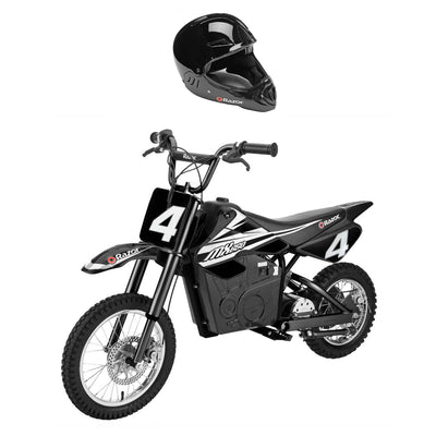Razor MX650 Dirt Rocket Electric Motocross Motorcycle Dirt Bike w/Helmet, Black