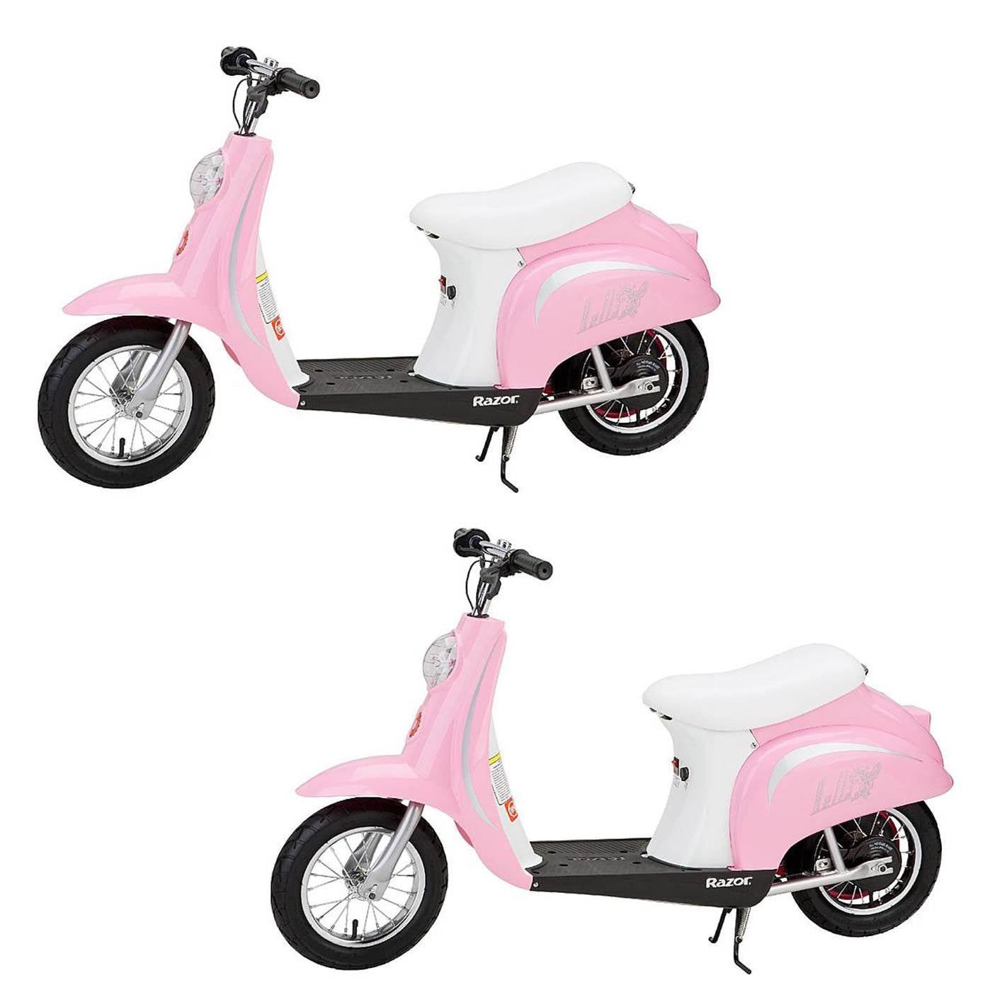 Razor Pocket Mod Miniature Euro 24 Volt Electric Retro Scooter, Pink (2 Pack)