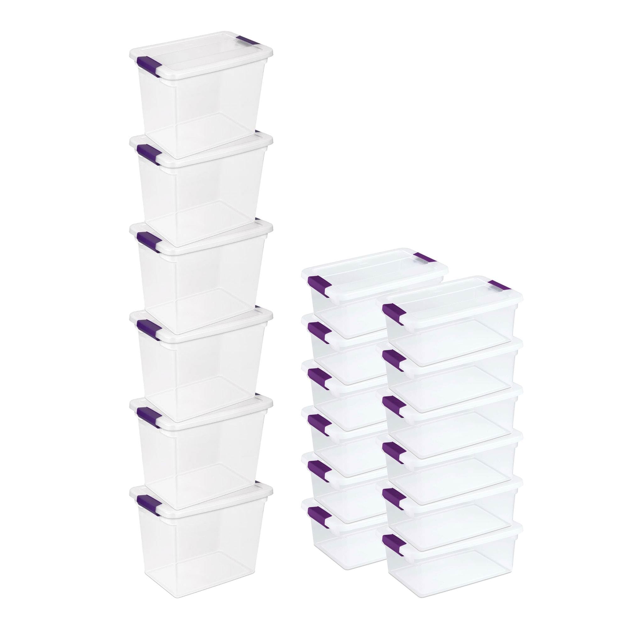 Sterilite 27 Qt Storage Container, 6 Pack, & 15 Qt Storage Container, 12 Pack - VMInnovations