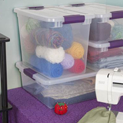 Sterilite 27 Qt Storage Container, 6 Pack, & 15 Qt Storage Container, 12 Pack - VMInnovations