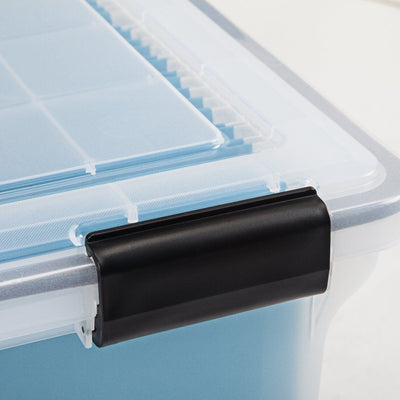 IRIS USA Letter and Legal Size Weather Tight File Box Storage, Clear (Open Box)