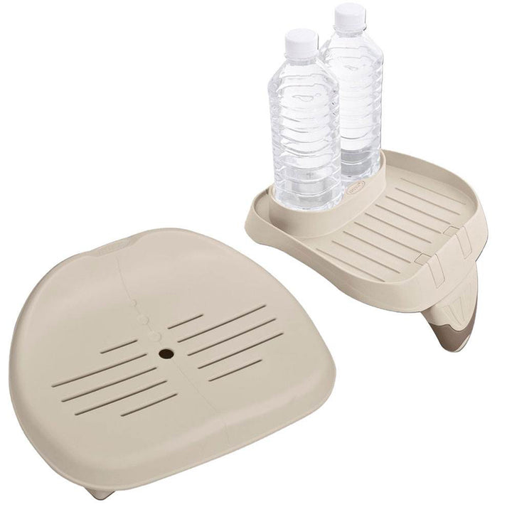 Intex Seat for Inflatable PureSpa Hot Tub + PureSpa Cup Holder & Tray Accessory