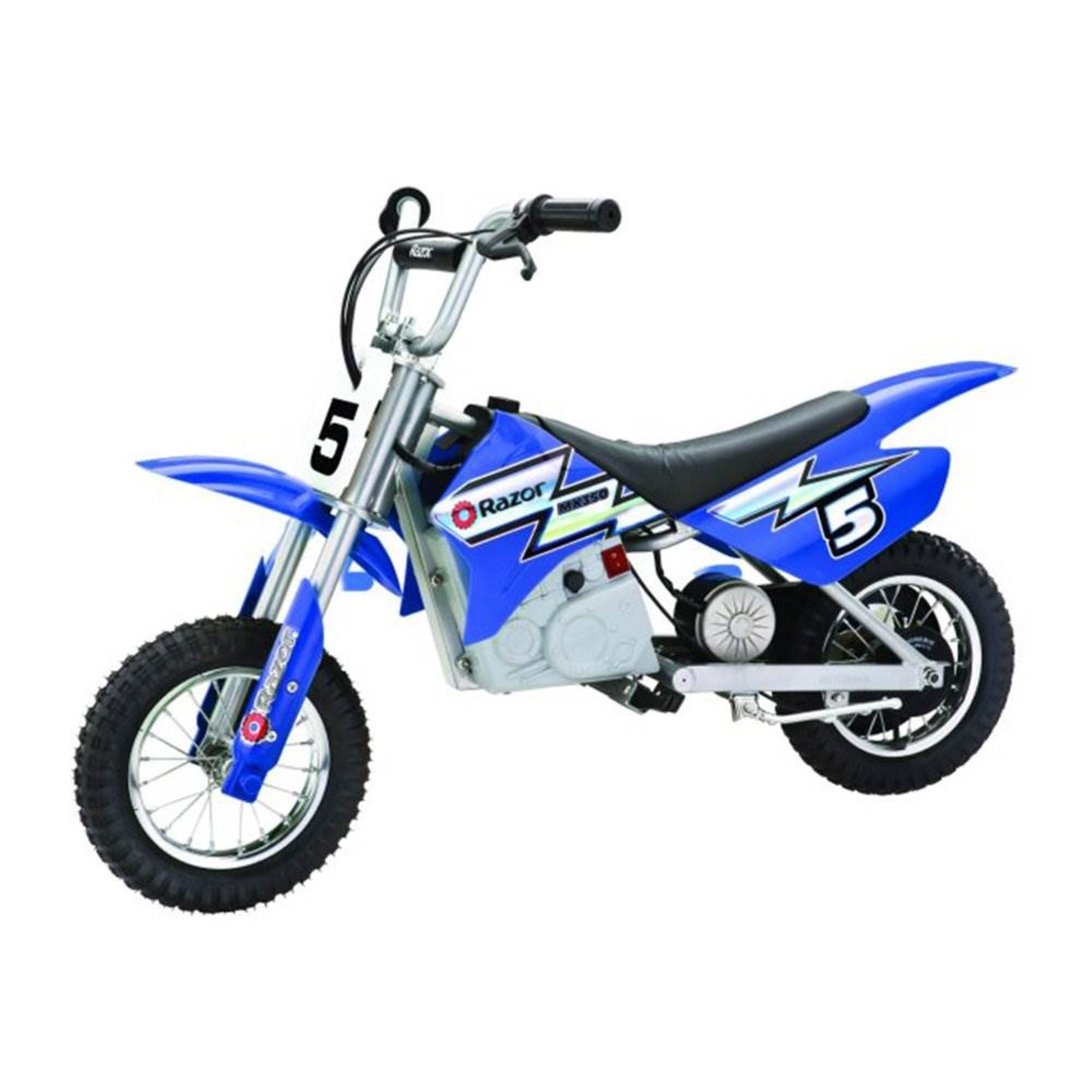 Razor MX350 & MX400 Dirt Rocket Kids Electric Motorcycle Bikes, 1 Green & 1 Blue