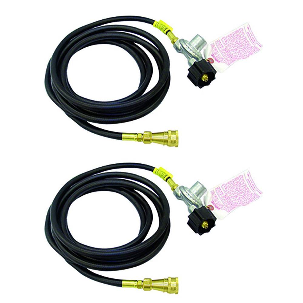 Mr Heater 12ft Big Buddy Propane Gas to Heater Adapter Hose w/ Regulator(2 Pack)
