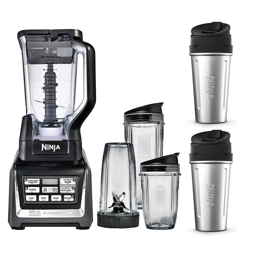 Nutri Ninja Ninja Blender Duo with 24 Ounce Stainless Steel Cup (2 Pack)