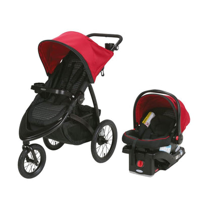 Graco RoadMaster Compact Fold Jogger Travel System Infant Baby Stroller, Zink