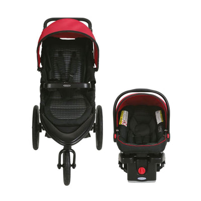Graco RoadMaster Compact Fold Jogger Travel System Infant Baby Stroller, Zink