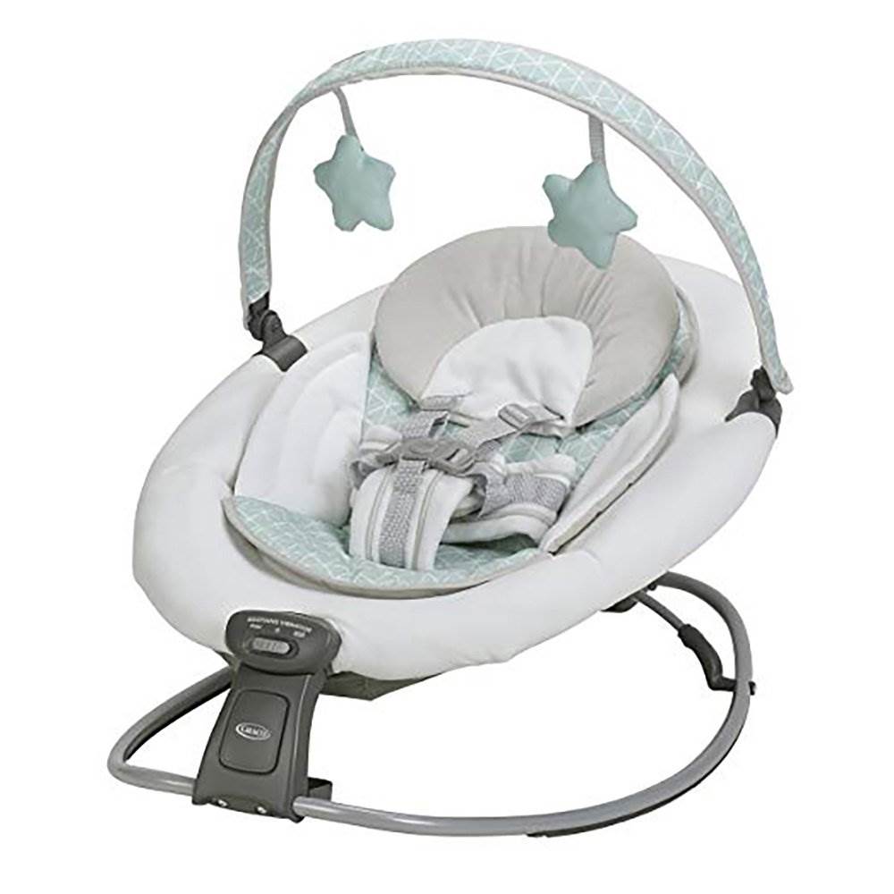 Graco Duet Star Rocker Lightweight Stationary Vibrating Seat with Travel Tote