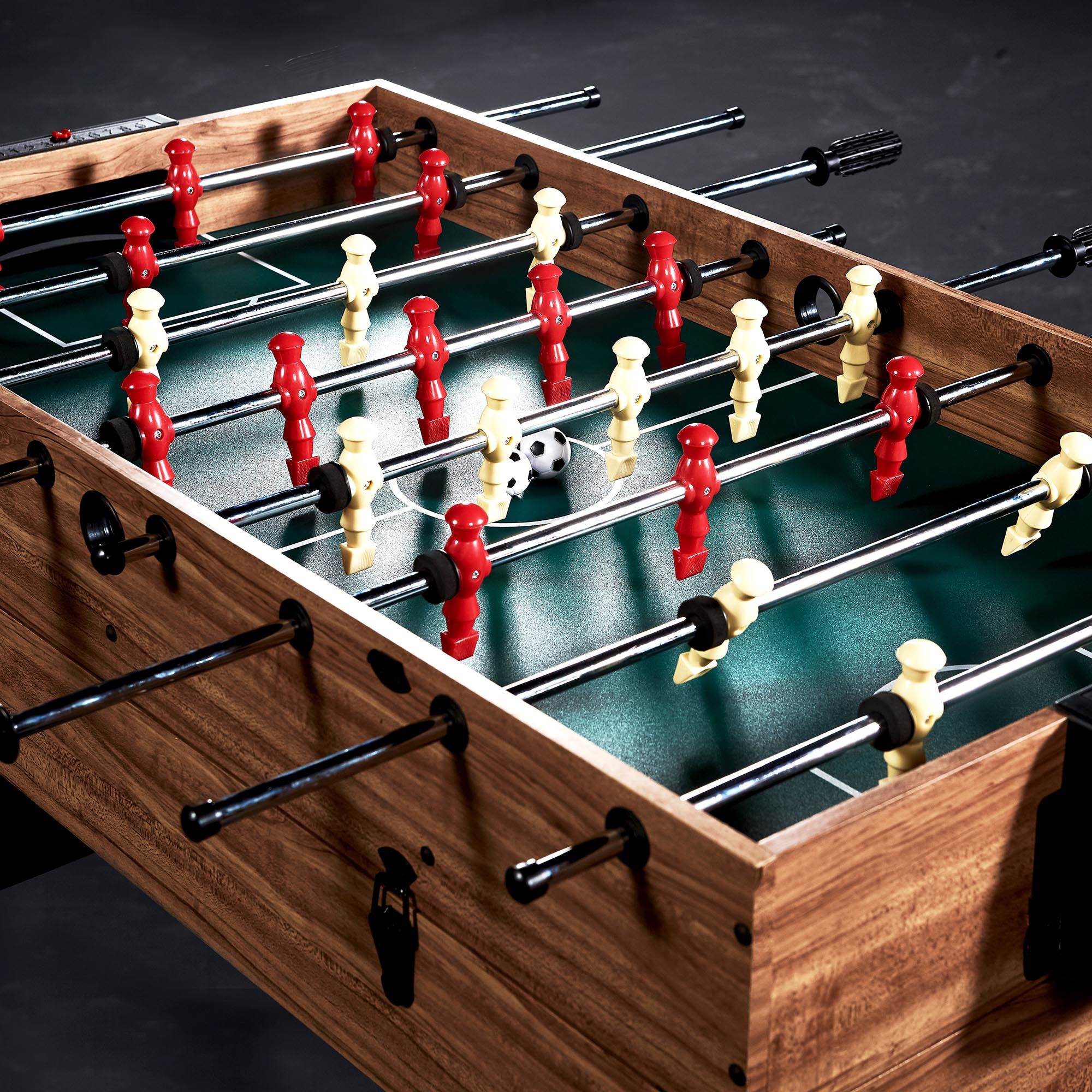 Lancaster 3 in 1 Pool Billiard Slide Hockey Foosball Combo Arcade Table (2 Pack)
